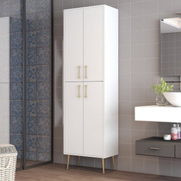 Hanah Home Berlin A Armario Multiusos Blanco y Oro
